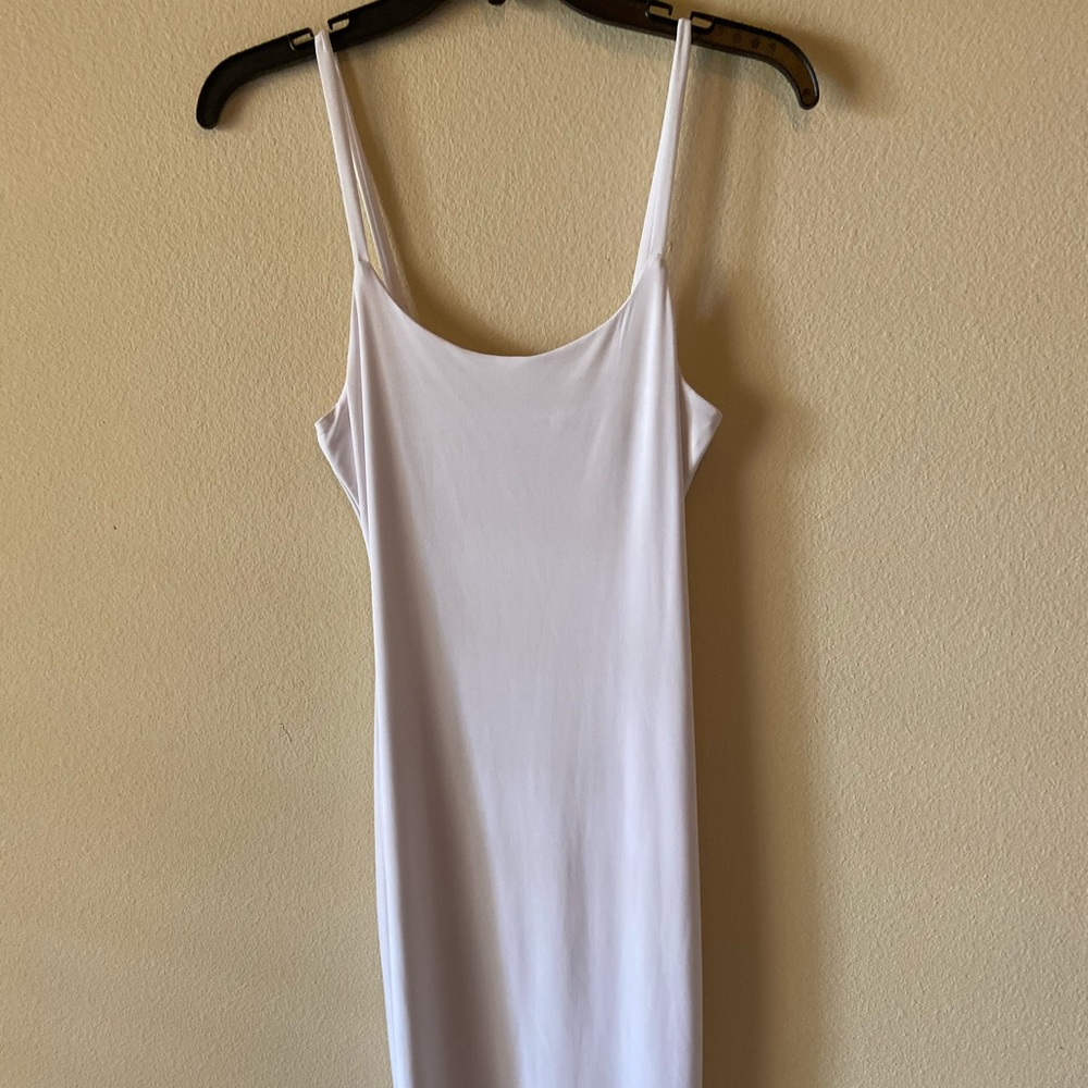 Spaghetti strapped white dress